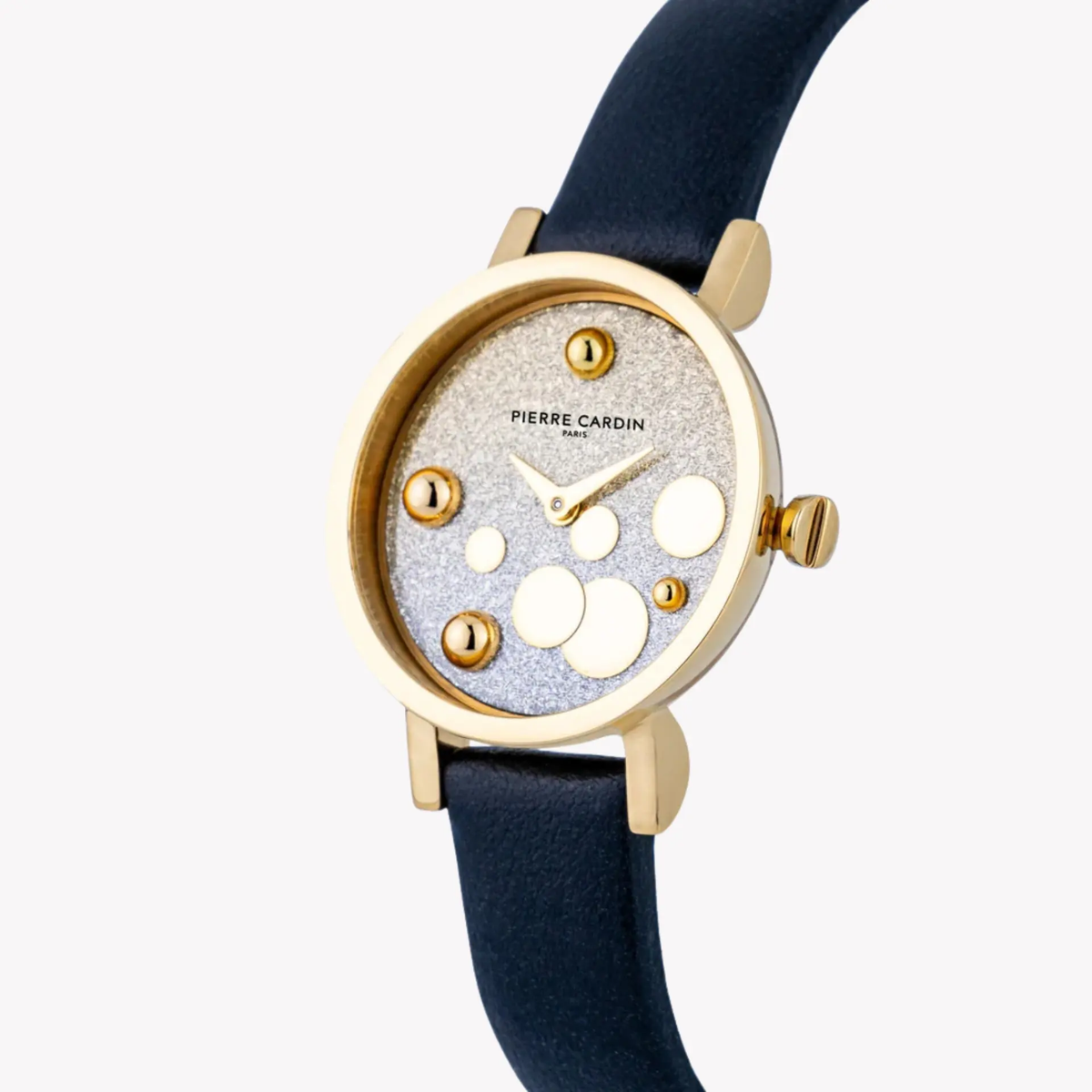 Pierre Cardin Women's Black Leather Watch, Silver & Gold | Ccm.0514 by PIERRE CARDIN