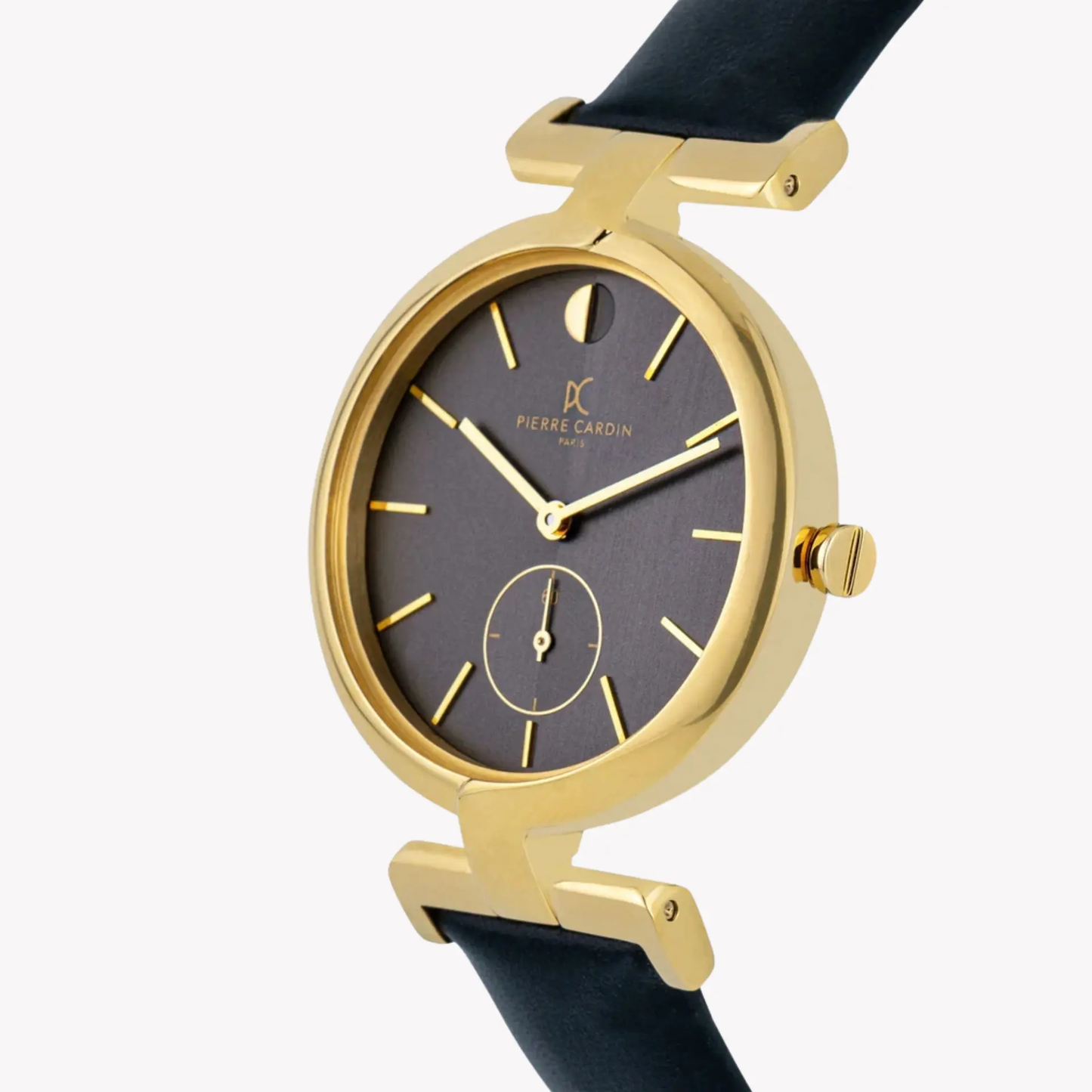Pierre Cardin Women's Black Leather Watch, Gold Case | Cmd.3518 by PIERRE CARDIN