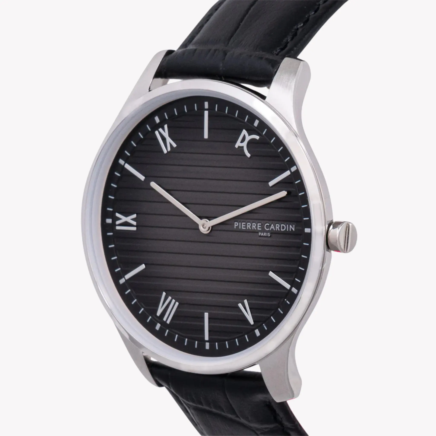 Pierre Cardin Men's Silver Watch, Black Dial | Cba.4025 by PIERRE CARDIN