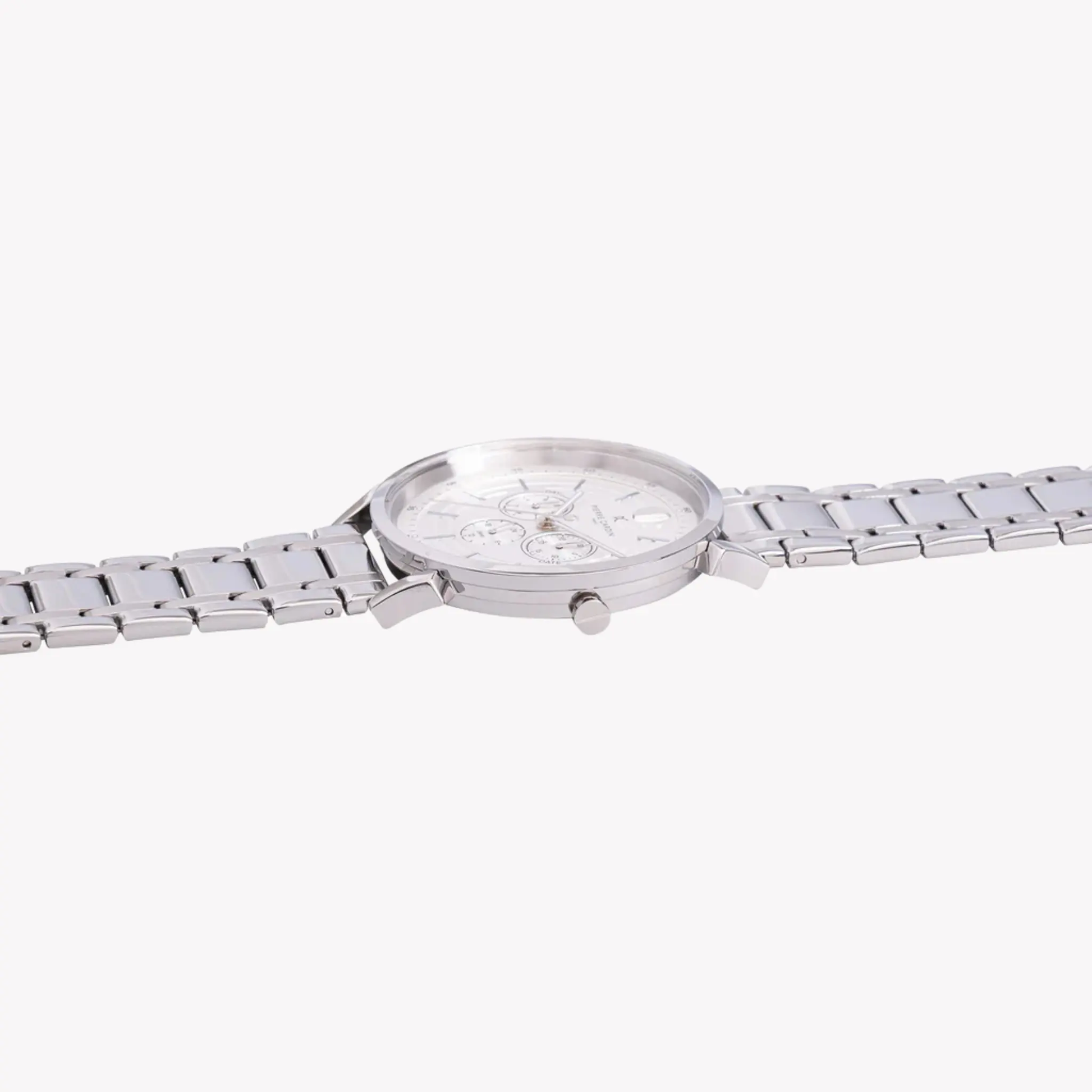 Pierre Cardin Men's Silver Watch, White Dial | Cpi.2107 by PIERRE CARDIN