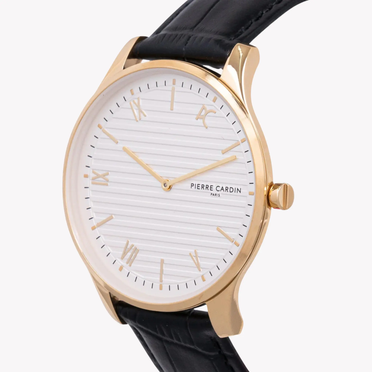 Pierre Cardin Men's Gold Watch, Black Leather Band | Cba.4018 by PIERRE CARDIN