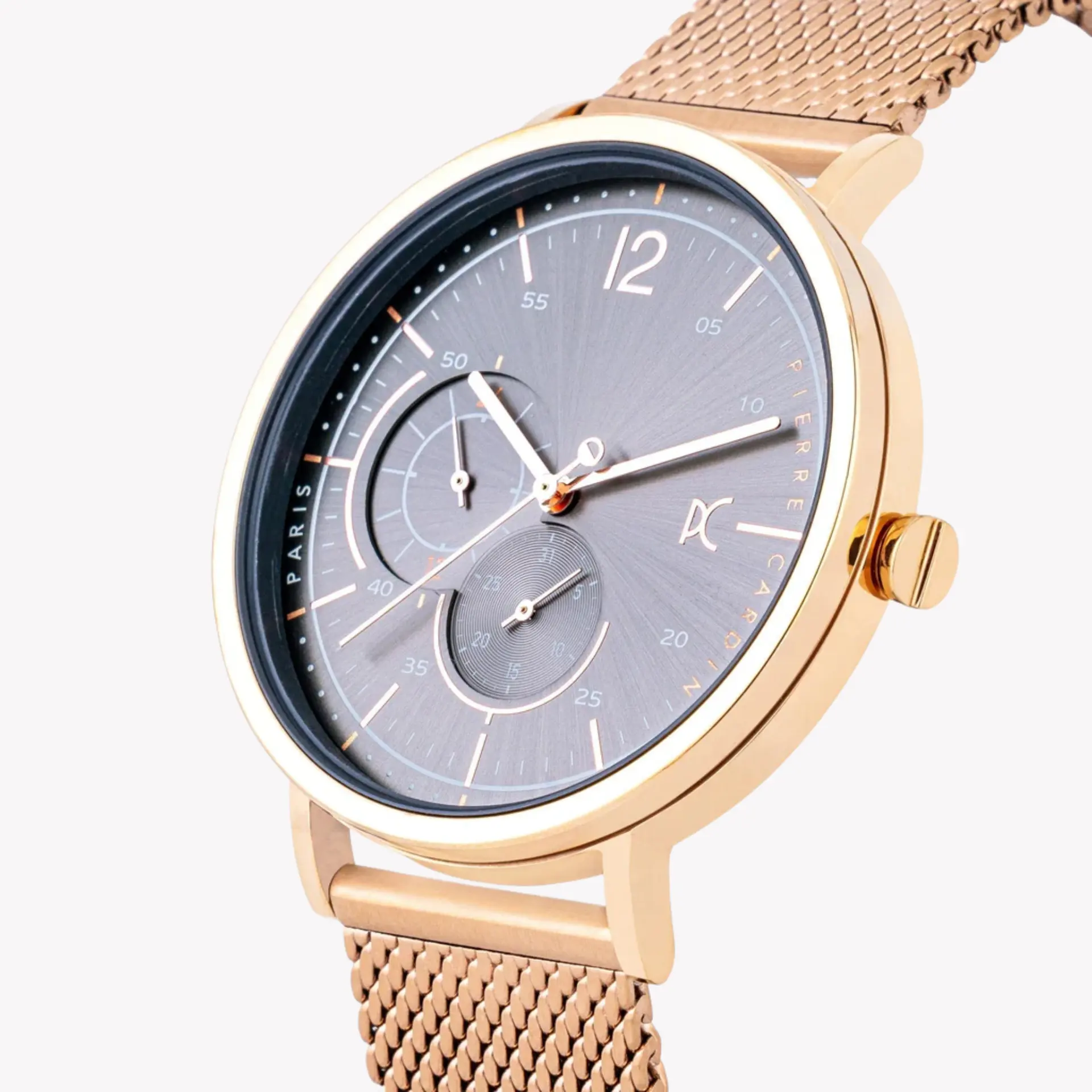 Pierre Cardin Men's Rose Gold Watch, Gray Dial | Cbn.3029 by PIERRE CARDIN