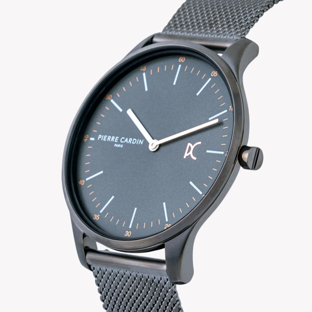 Pierre Cardin Men's Gray Stainless Steel Watch, Black Case | Cba.4014 by PIERRE CARDIN