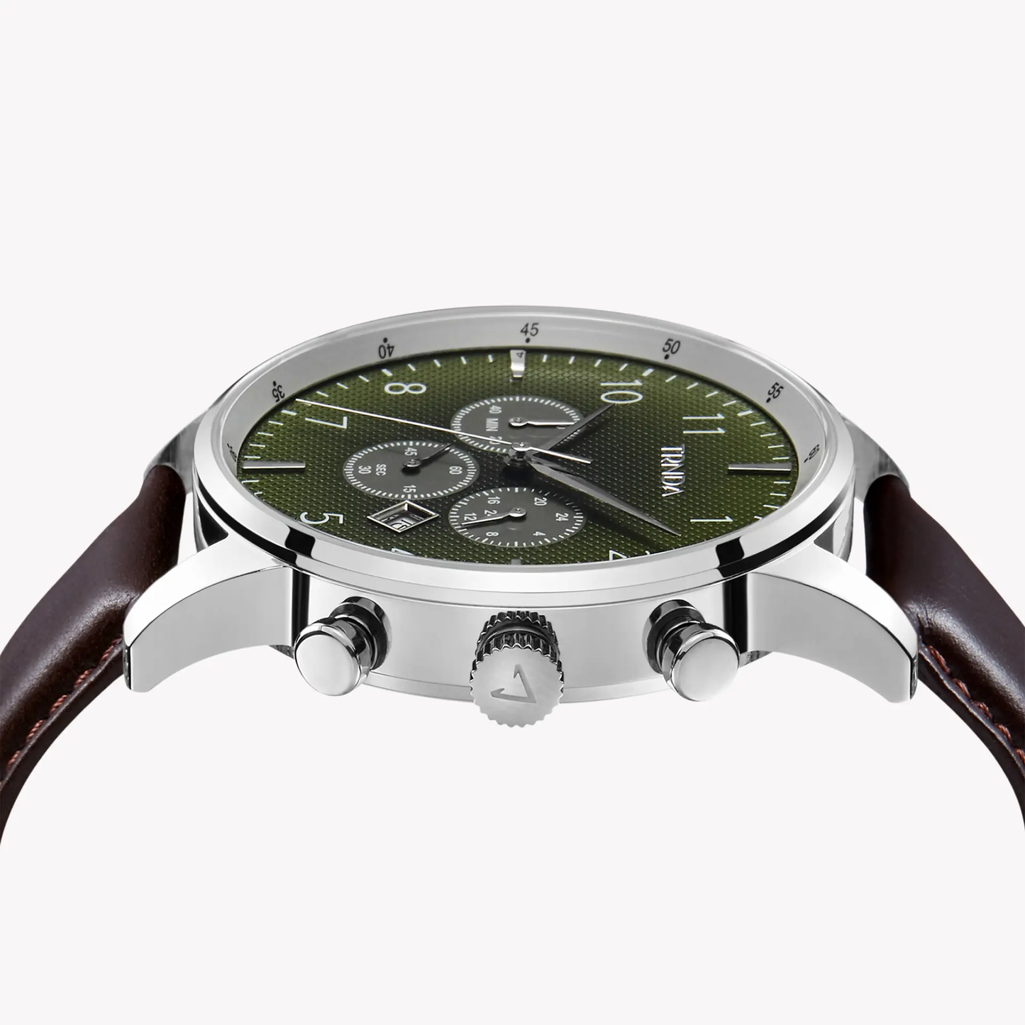 Trnda Men's Stainless Steel Watch, Seaweed Green Dial | Trn-43mm by TRNDA