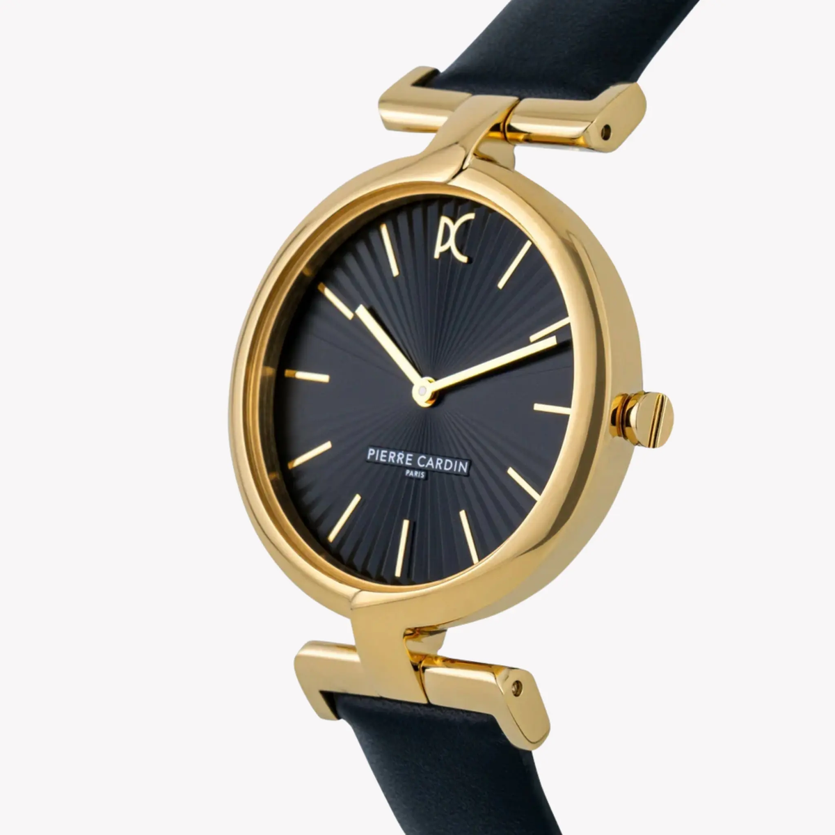 Pierre Cardin Women's Black Leather Watch, Gold Case | Cmd.3504 by PIERRE CARDIN