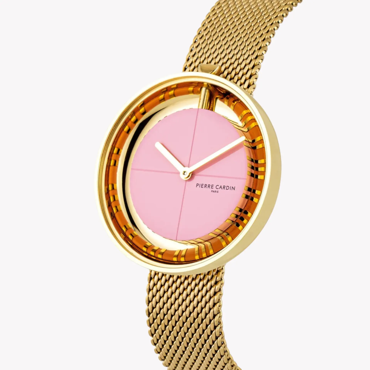 Pierre Cardin Women's Gold Stainless Steel Watch, Pink Dial | Cma.0016 by PIERRE CARDIN
