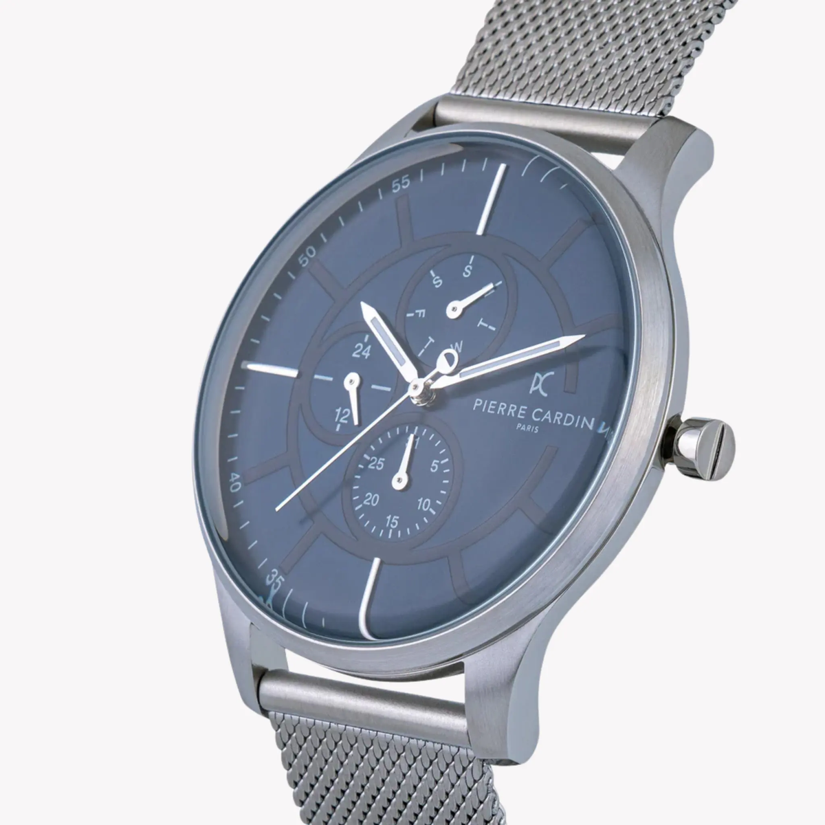 Pierre Cardin Men's Silver Stainless Steel Watch, Blue Dial | Pc902731f121 by PIERRE CARDIN