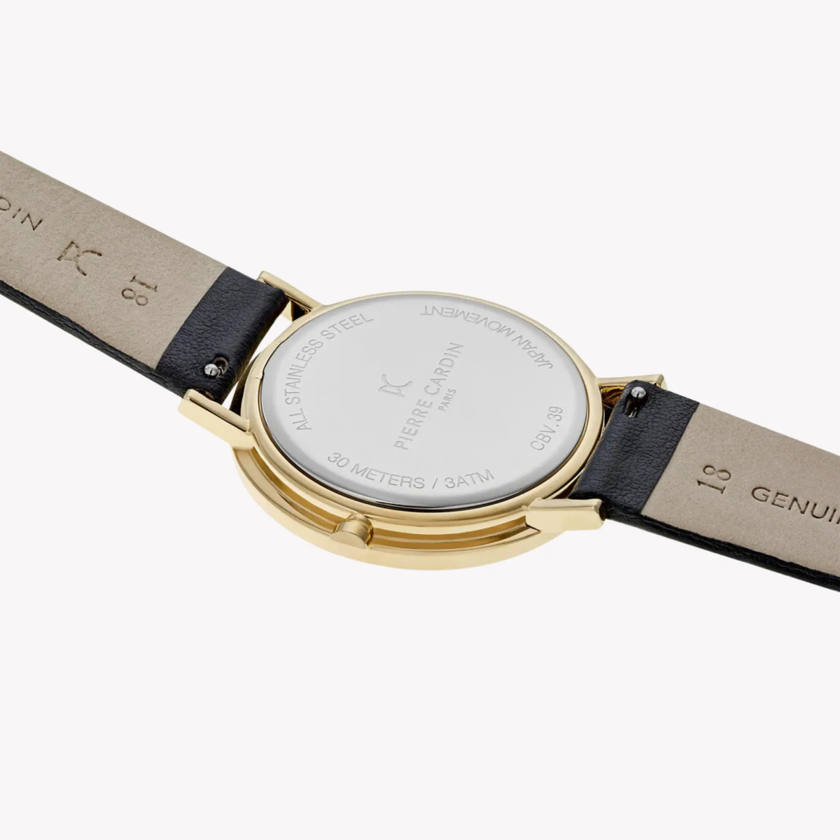 Pierre Cardin Women's Black Leather Watch, Silver Dial | Cbv.1009 by PIERRE CARDIN