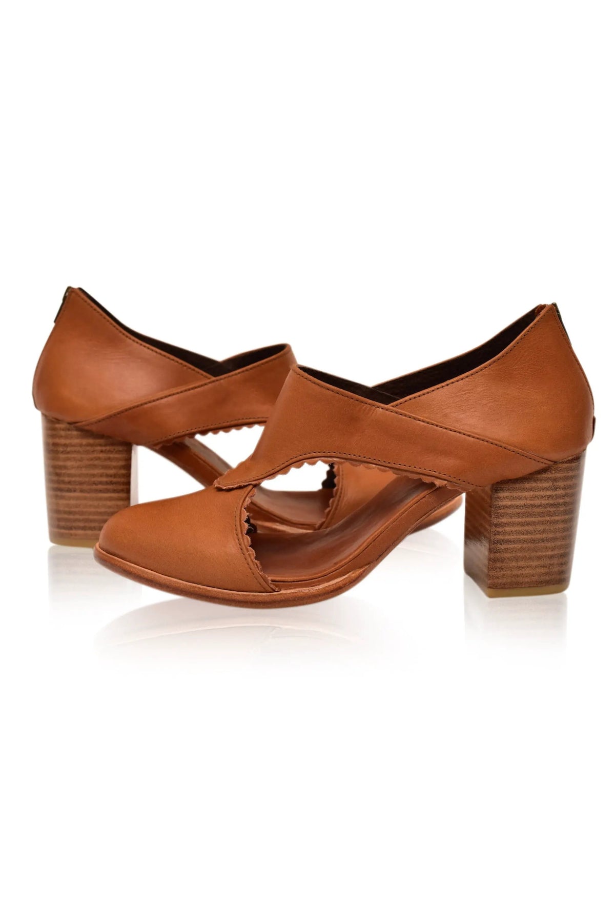 Rain Kiss Leather Heel Booties by ELF