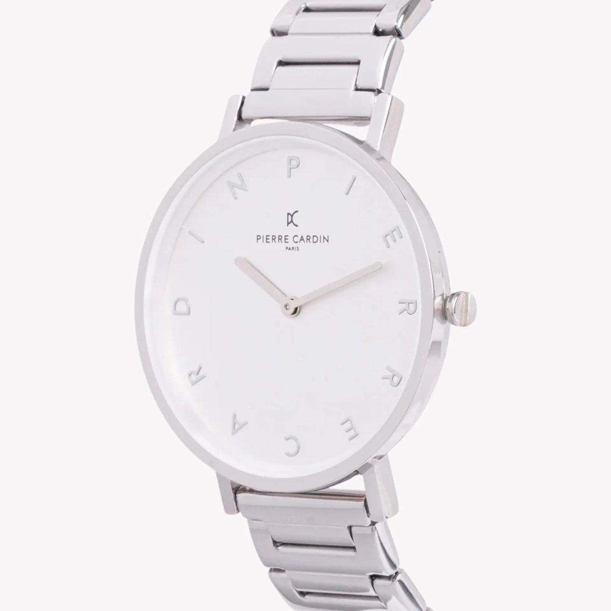 Pierre Cardin Women's Silver Metal Watch, White Dial | Cbv.1130 by PIERRE CARDIN