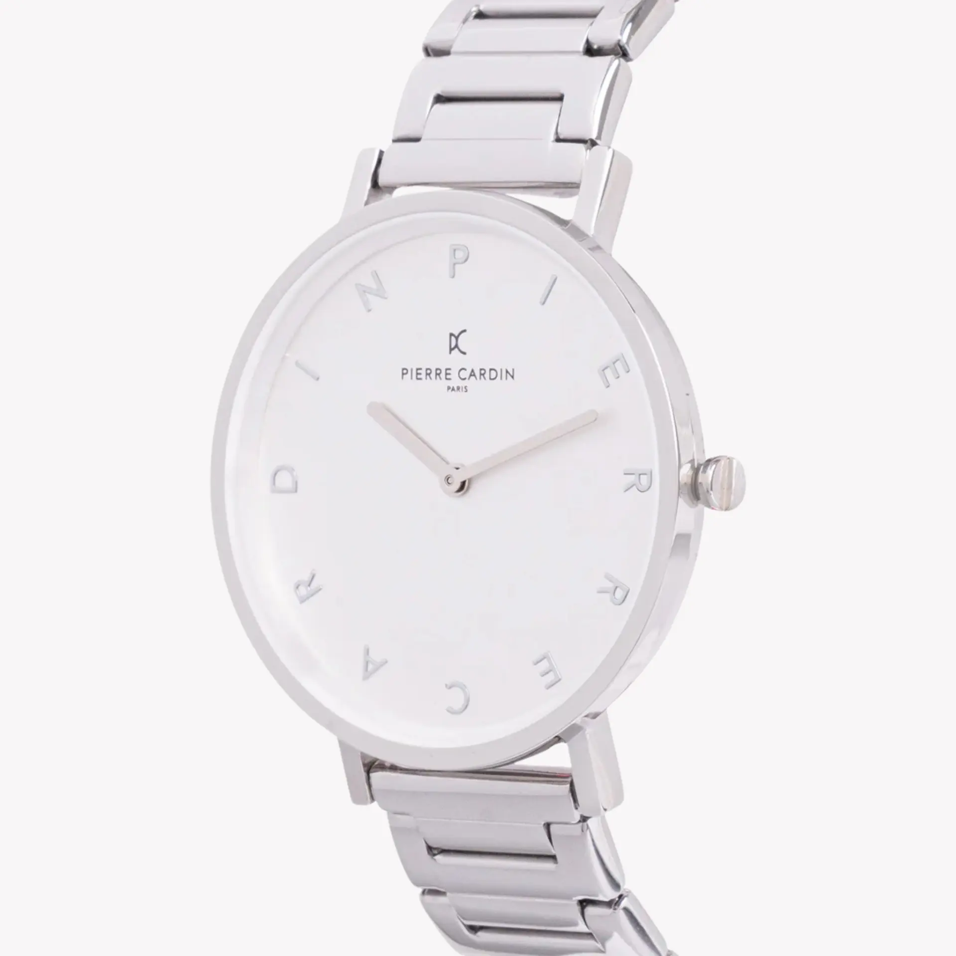 Pierre Cardin Women's Silver Metal Watch, White Dial | Cbv.1130 by PIERRE CARDIN