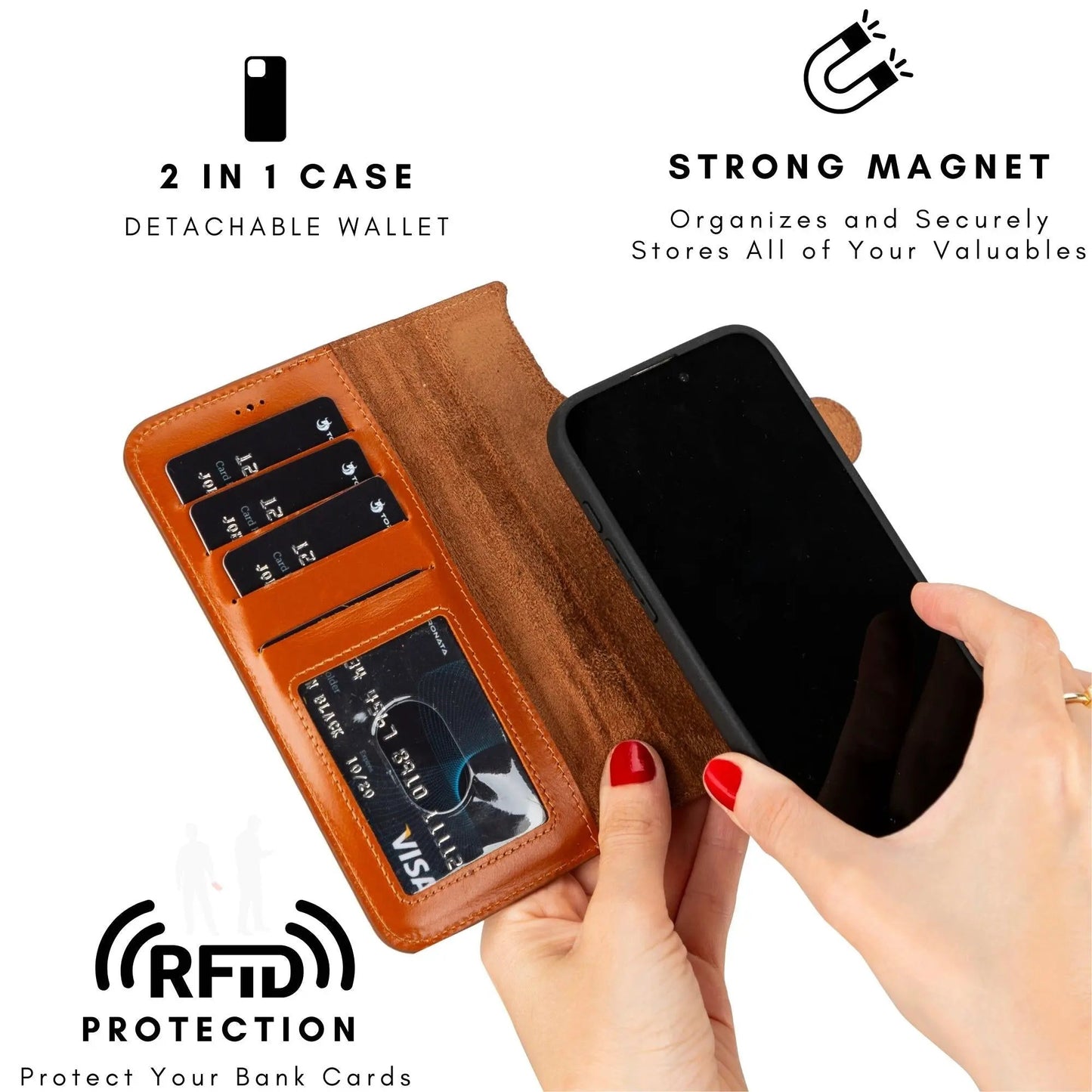 Casper iPhone 14 Series Detachable Leather Wallet Case by TORONATA