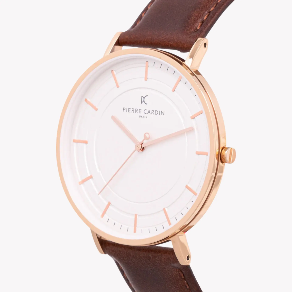Pierre Cardin Men's Rose Gold Watch, Brown Leather | Cbn.3034 by PIERRE CARDIN