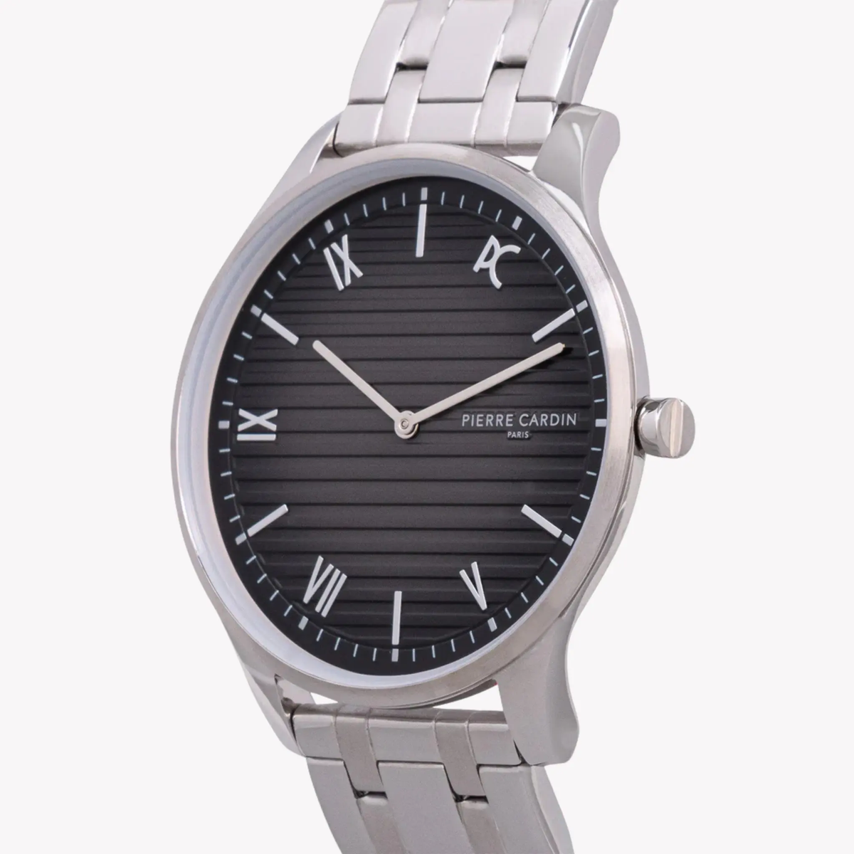 Pierre Cardin Men's Silver Watch, Black Dial | Cba.4017 by PIERRE CARDIN