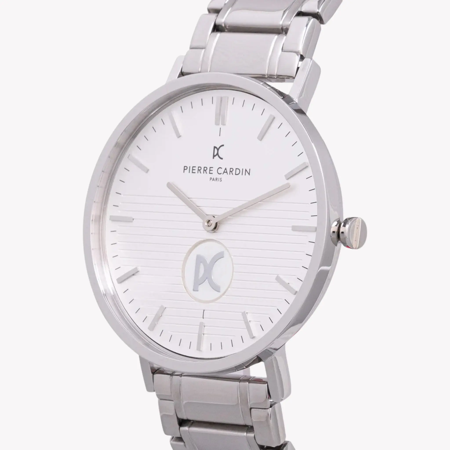 Pierre Cardin Men's Silver Metal Watch, White Dial | Cbv.1103 by PIERRE CARDIN