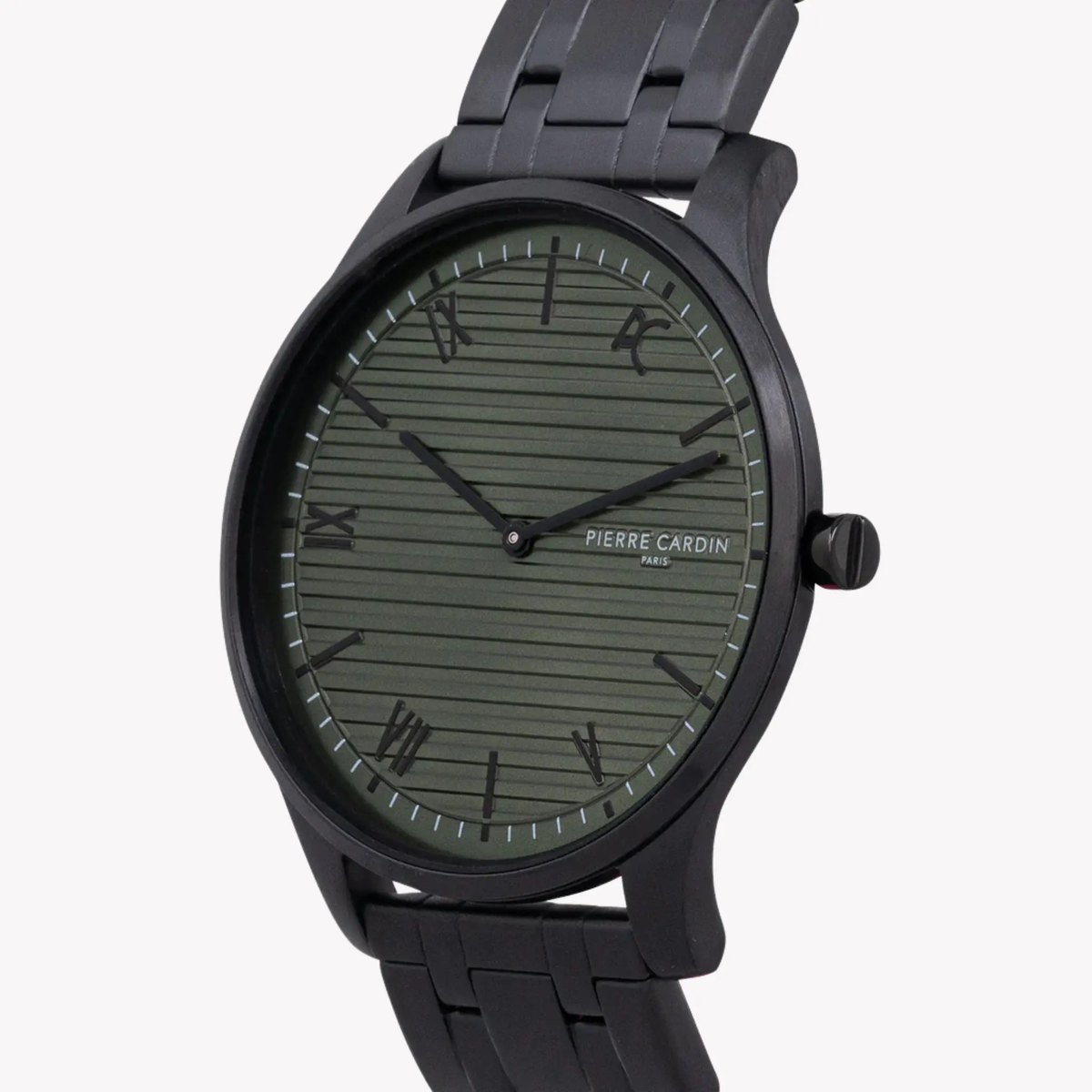 Pierre Cardin Men's Black Metal Watch, Green Dial | Cba.4022 by PIERRE CARDIN