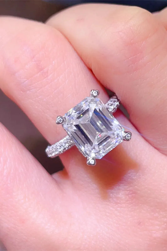 5 Carat Moissanite 925 Sterling Silver Ring by Partner Label