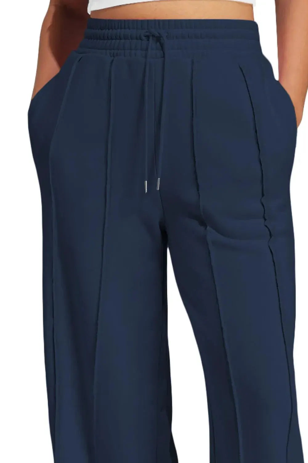 Drawstring Wide Leg Active Pants by Partner Label