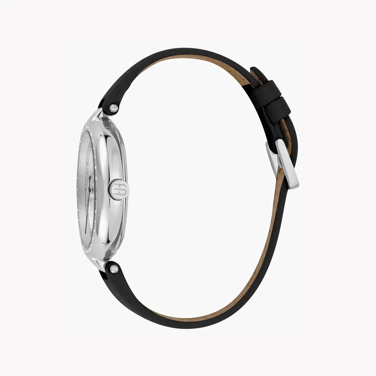 Esprit Women's Black Leather Watch, Silver Dial | Es1l147m0065 by ESPRIT