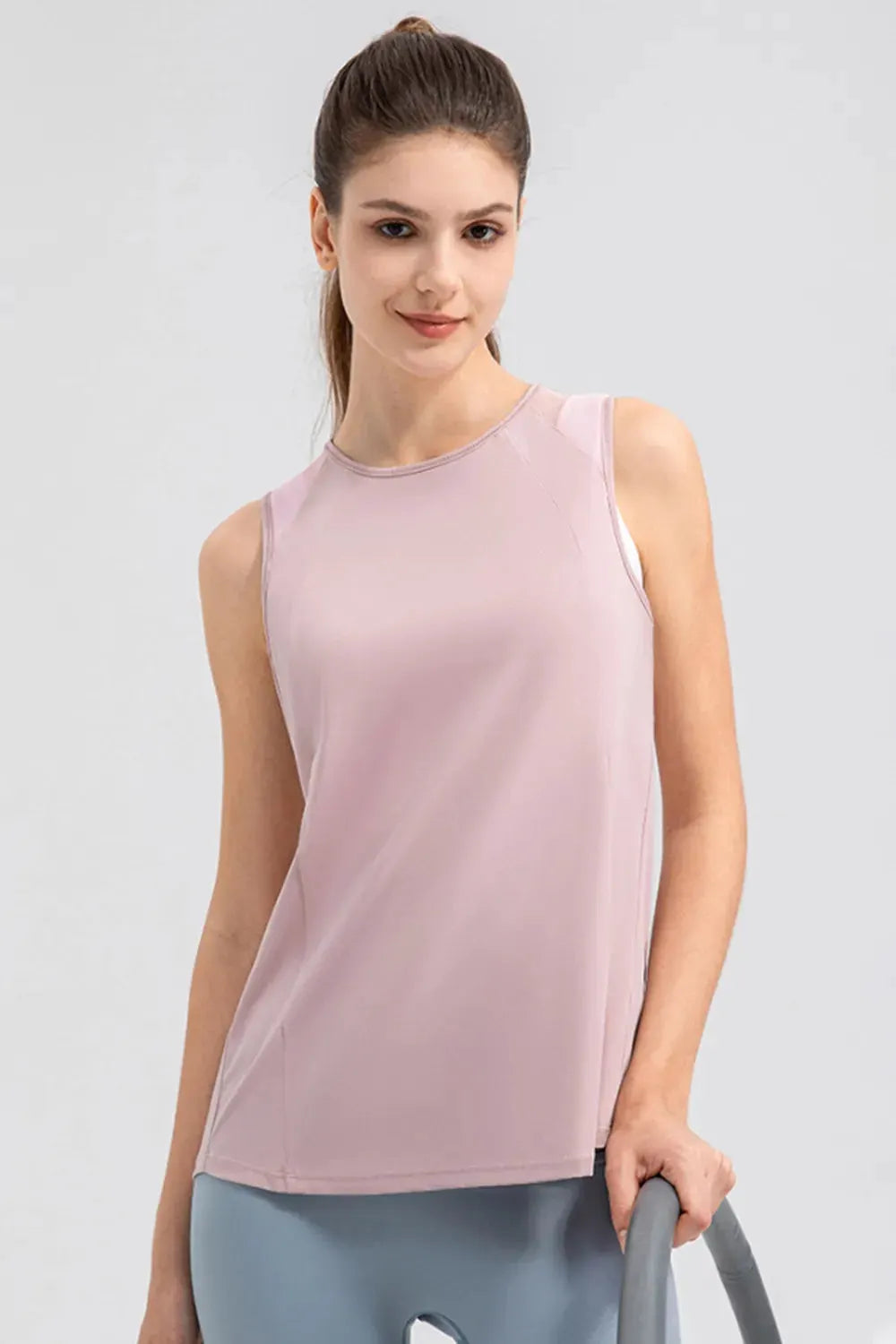 Round Neck Wide strap Active Tank by Partner Label