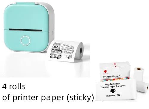 Portable Mini Thermal Label Printer Home Photo Printer Student Wrong Question Printer Bluetooth-compatible Mini Label Printer Price Tag by Maiden-Art