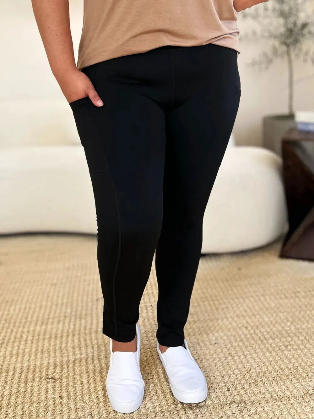Wide Waistband Sports Leggings by Partner Label