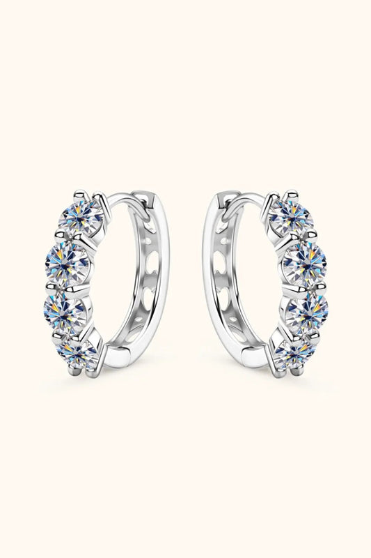 2.4 Carat Moissanite Huggie Earrings by Partner Label