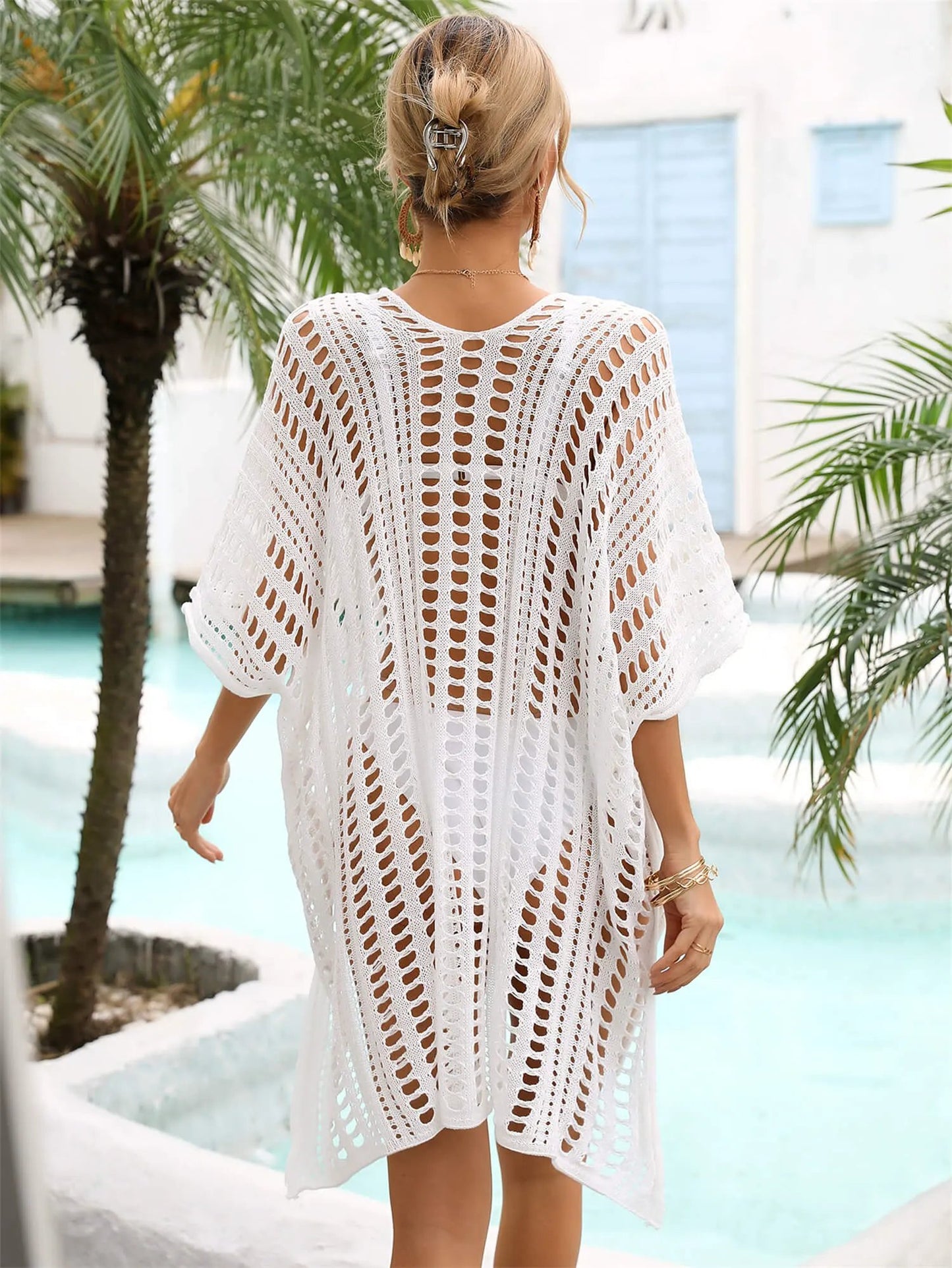 Angel Wings Side Slit Dolman Sleeve Cover-Up by Partner Labels
