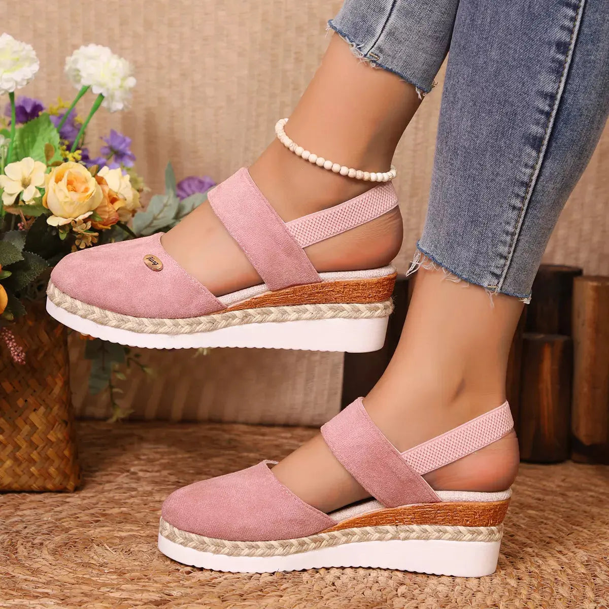 Espadrille Wedge Sandals with Ankle Strap | Partner Labels Selection by Partner Label