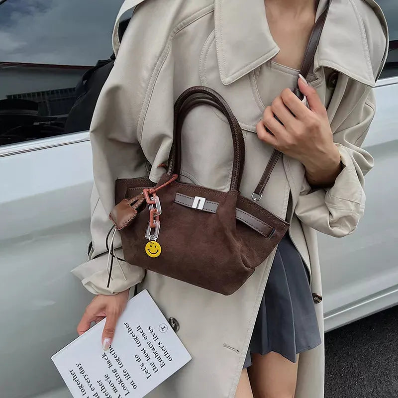 PU Leather Suede Mini Handbag by Partner Label