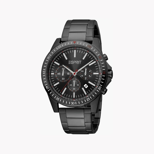 Esprit Men's Black Stainless Steel Watch, Black Dial | Es1g200m0055 by ESPRIT