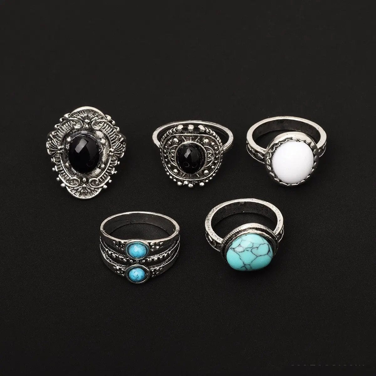 5-piece Set Of Joint Rings And Rings by Maiden-Art