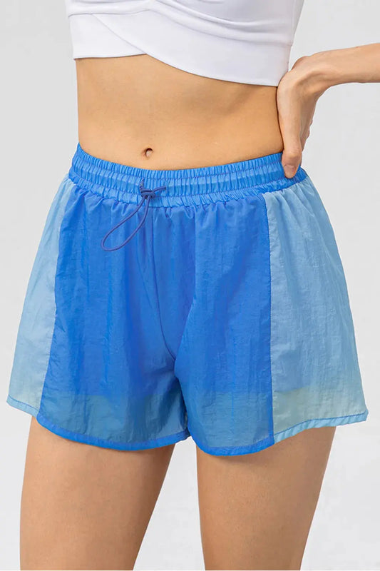 Color Block Drawstring Active Shorts by Partner Label
