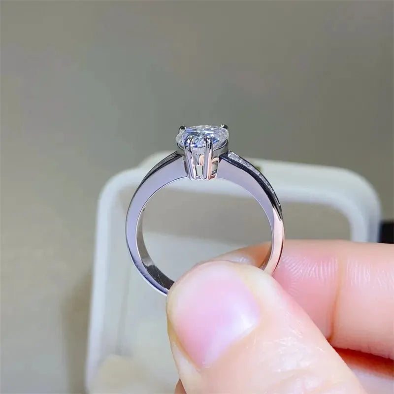 3 Carat Moissanite 925 Sterling Silver Ring by Partner Label