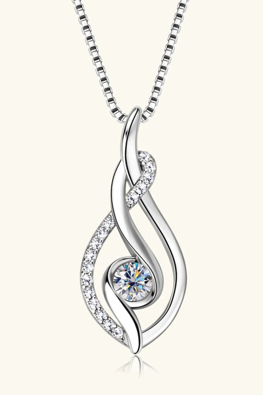 Moissanite 925 Sterling Silver Necklace by Partner Label