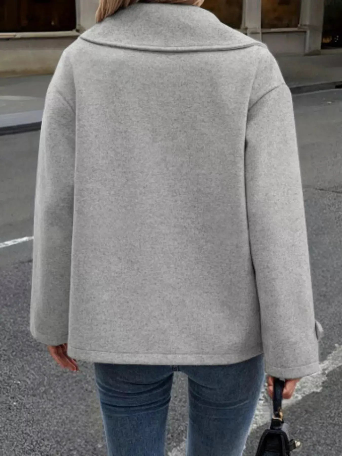 Double-Breasted Wool Blend Casual Jacket by Partner Label