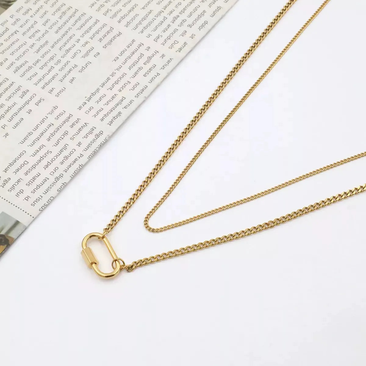 18K Gold-Plated Double Layered Necklace by Partner Label