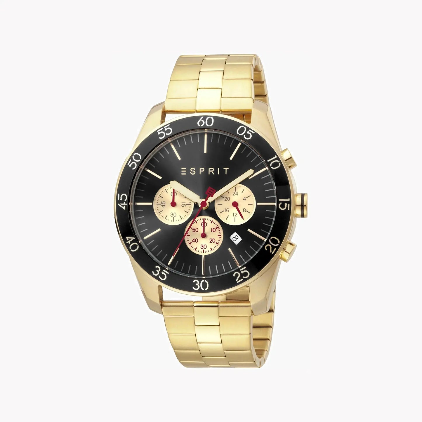 Esprit Men's Gold Stainless Steel Watch, Black Dial | Es1g113m0015 by ESPRIT