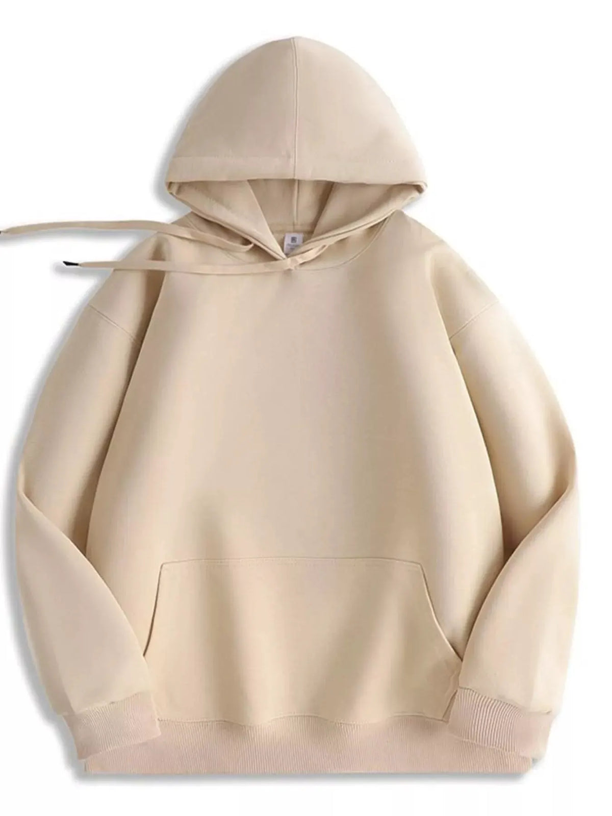 Men's Full Size Solid Color Casual Hoodie Plus Size by Trendsi
