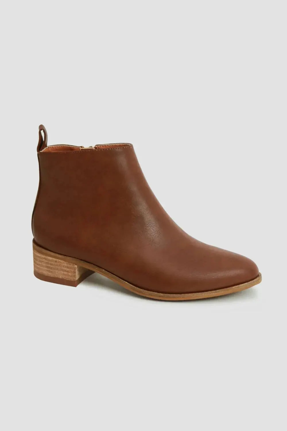 Beast Fashion PU Leather Block Heel Boots by Beast Fashion