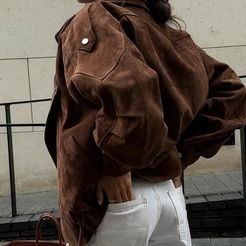 Short Loose Jacket Coat Women by Maiden-Art