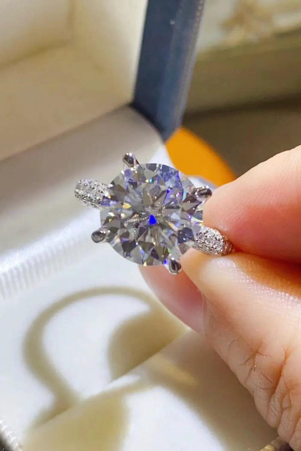 5 Carat Moissanite 925 Sterling Silver Ring by Partner Label