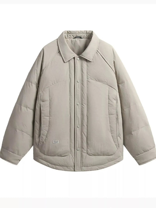 Men’s Plus Size Lightweight Padded Snap-Down Jacket by Partner Label