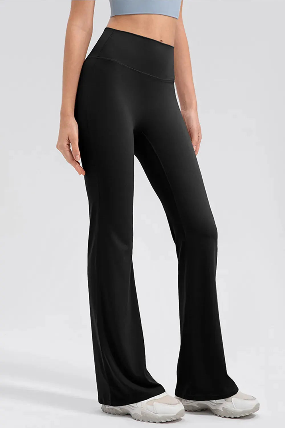 Wide Waistband High Waist Bootcut Active Leggings by Partner Label