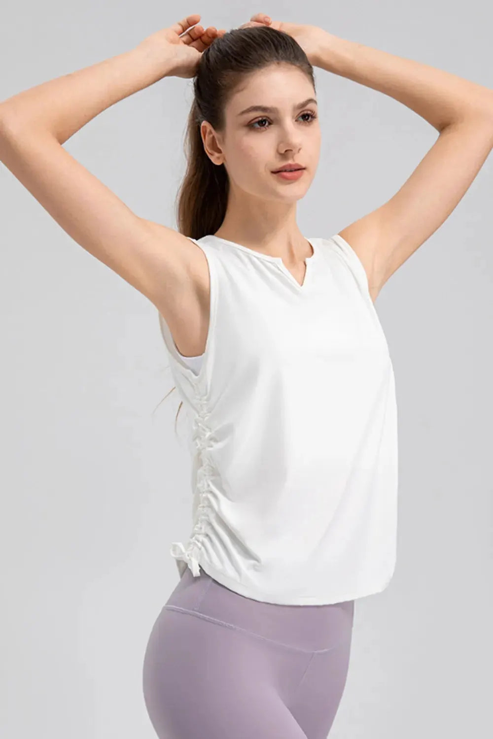 Notched Wide Strap Active Tank by Partner Label