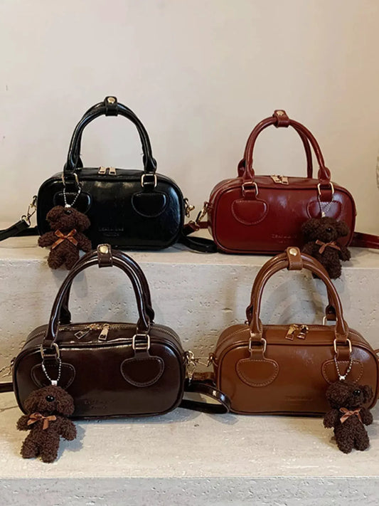 Vintage Style Crossbody Bag with Charm by Partner Label