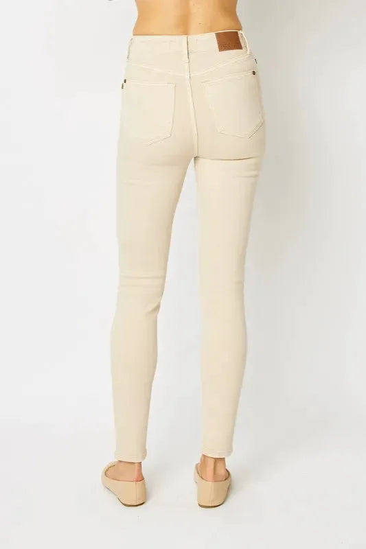 Judy Blue Full Size Garment Dyed Tummy Control Skinny Jeans by Judy Blue