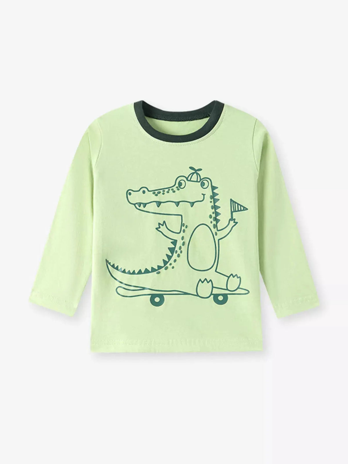 Children's Crocodile Graphic Long Sleeve T-Shirt by Trendsi