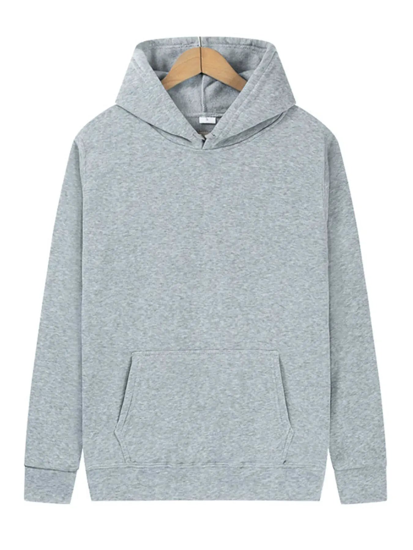 Men's Full Size Kangaroo Pocket Long Sleeve Hoodie Plus Size by Partner Label