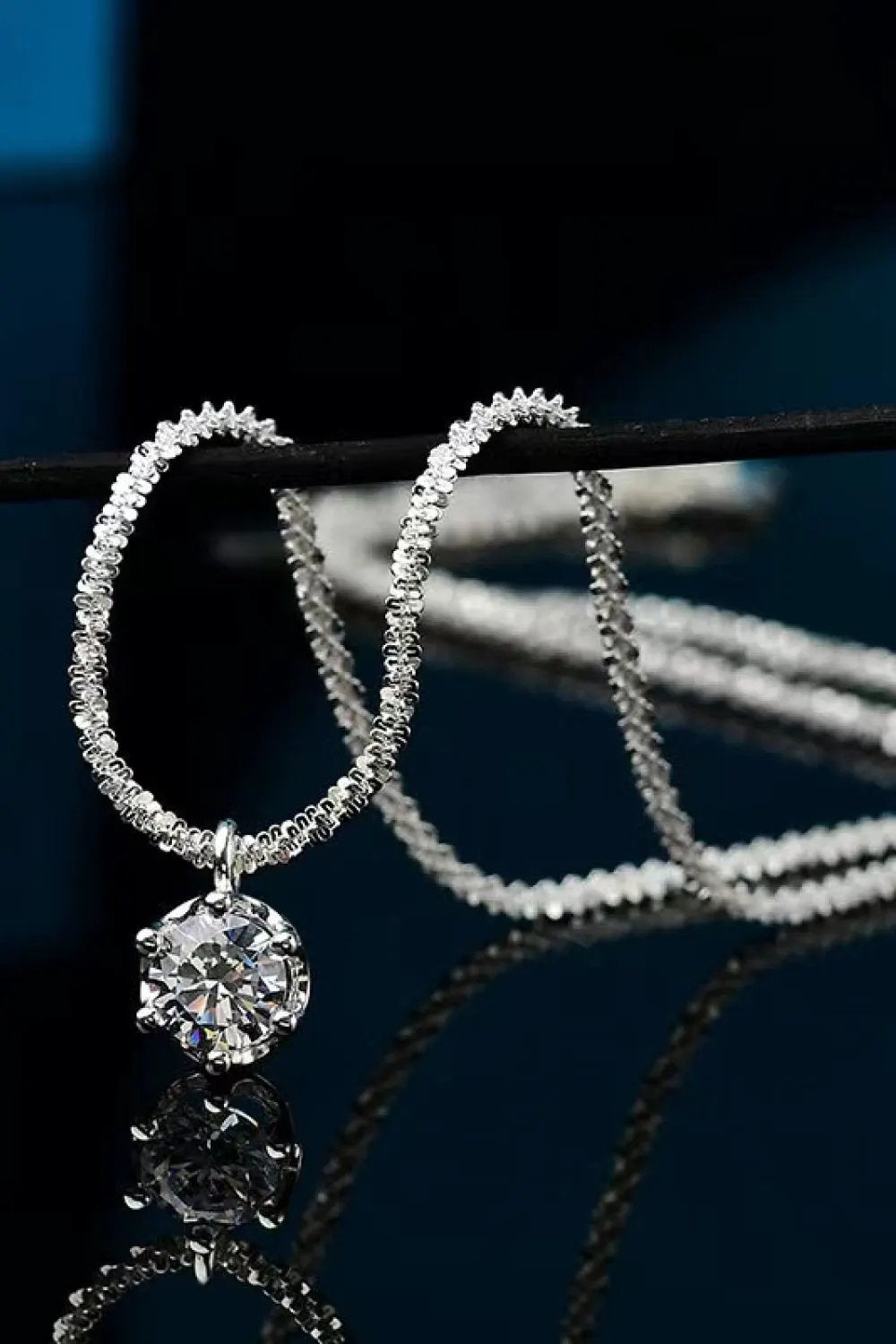 1 Carat Moissanite 925 Sterling Silver Necklace by Partner Labels